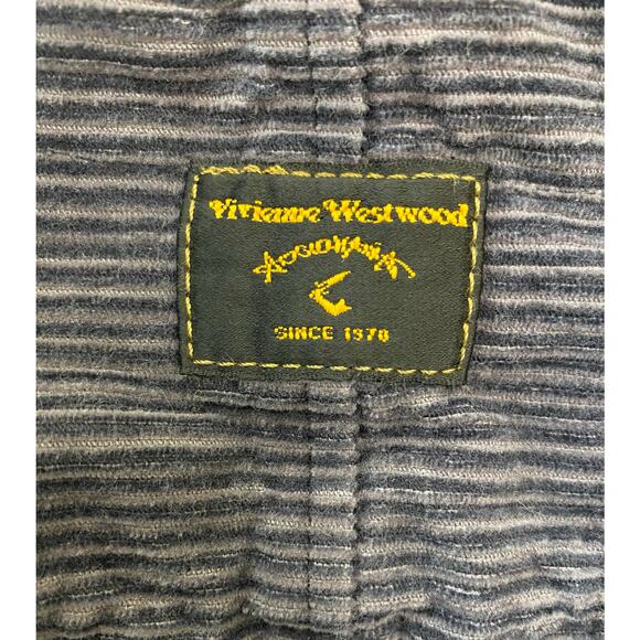 Vivian Westwood Women's Size 8 Gray Corduroy Flare Pants Made in Italy - Picture 7 of 9